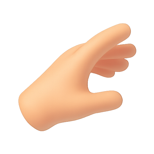 Hand, gesture, 3d icon