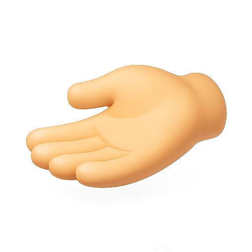 Hand, gesture, 3d icon