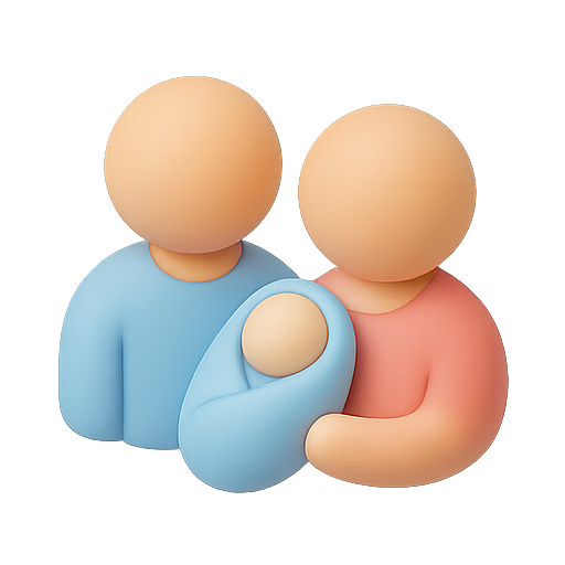 Family, parents, baby icon