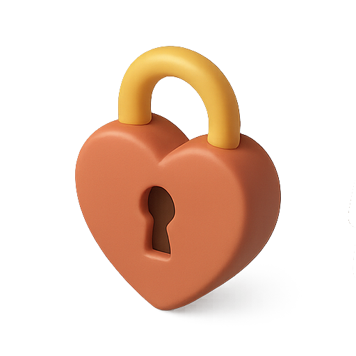 Lock, heart, security icon