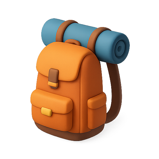 Backpack, outdoor, camping icon