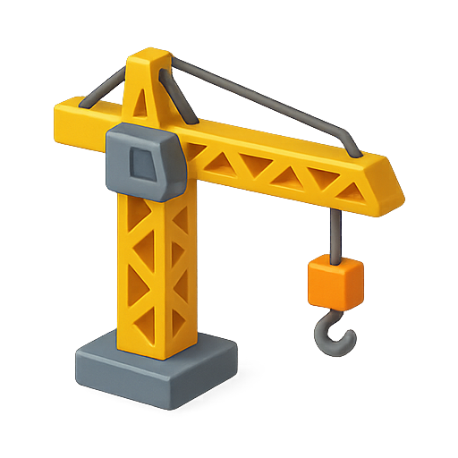 Construction, crane, machinery icon