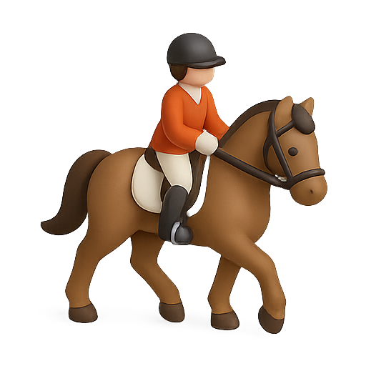 Rider, horse, equestrian icon