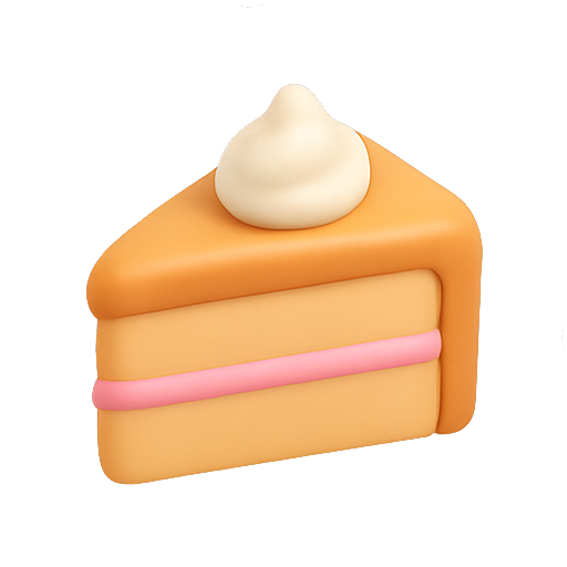 Cake, dessert, 3d icon