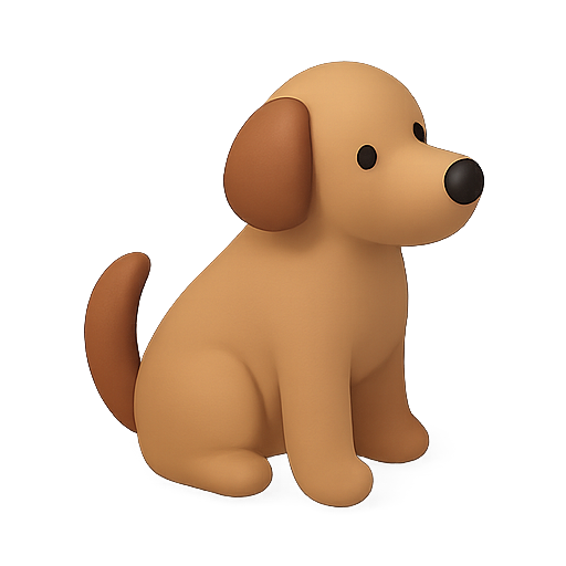 Dog, puppy, 3d icon