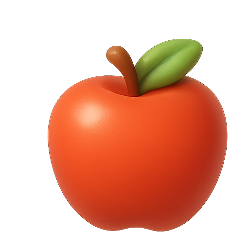 Apple, fruit, 3d icon