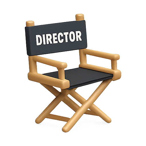 Director, chair, filmmaking icon