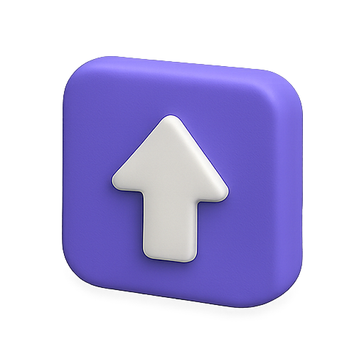 Upload, upward, button icon
