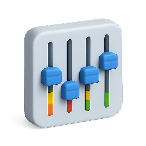 Slider, controls, mixer icon