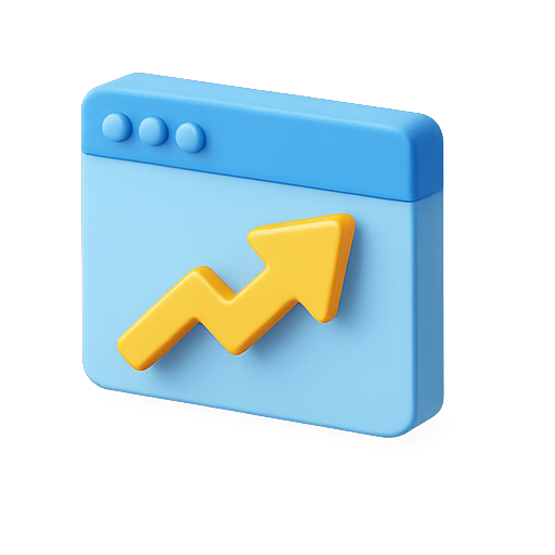 Web, growth, analytics icon