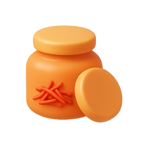 Jar, orange, container icon