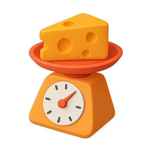 Cheese, scale, measurement icon