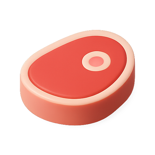 Meat, food, 3d icon