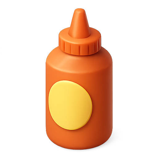 Mustard, condiment, bottle icon