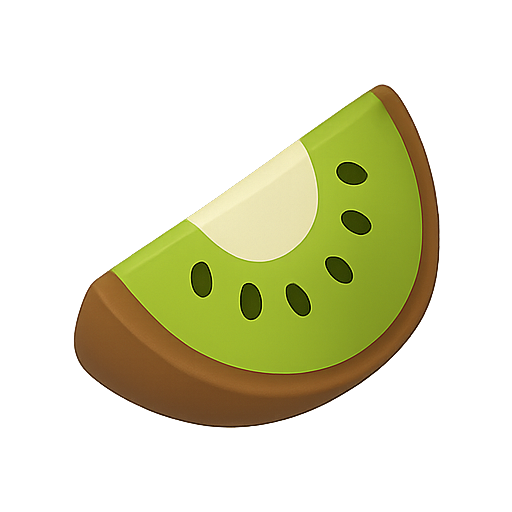 Kiwi, fruit, 3d icon