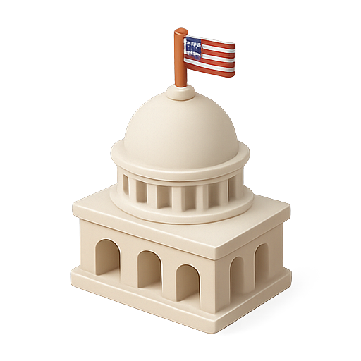 Capitol, government, building icon