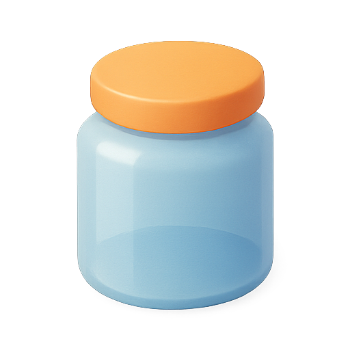 Jar, container, 3d modeling icon