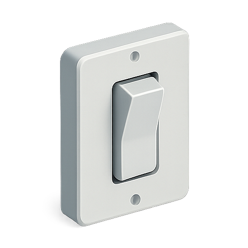 Light switch, control, 3d model icon