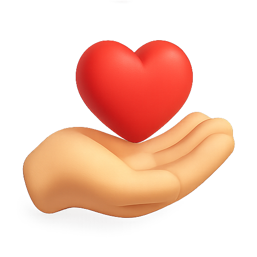 Hand, heart, love icon