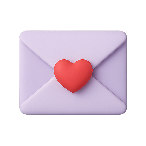 Envelope, love, heart icon