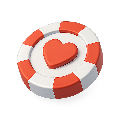 Chip, heart, gaming icon