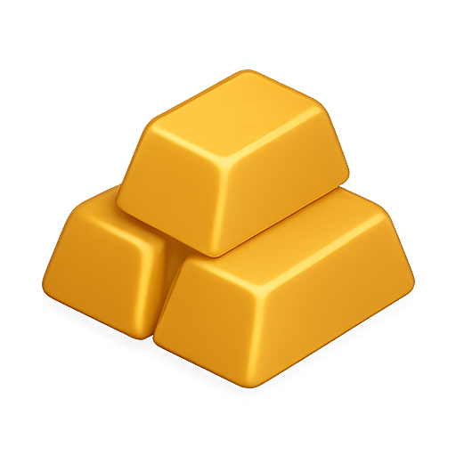 Gold, bullion, wealth icon