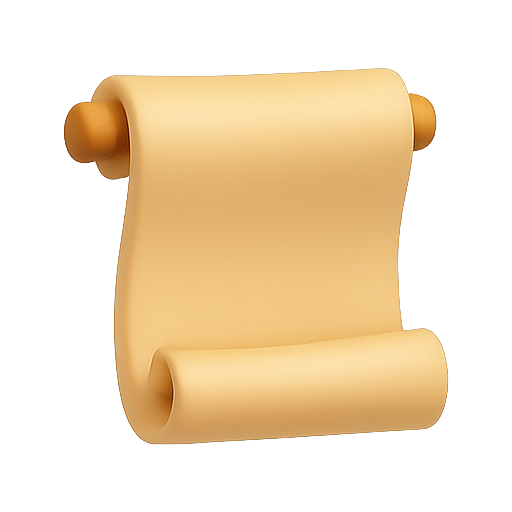 Scroll, parchment, document icon