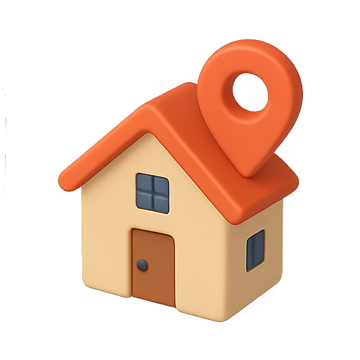 Home, location, map icon