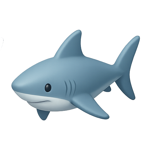Shark, 3d, sea icon