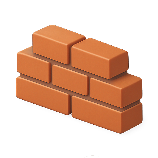 Brick, construction, building icon