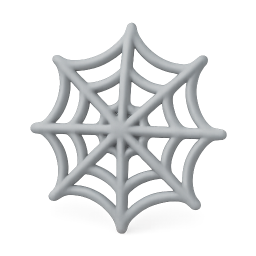 Spider, web, 3d model icon