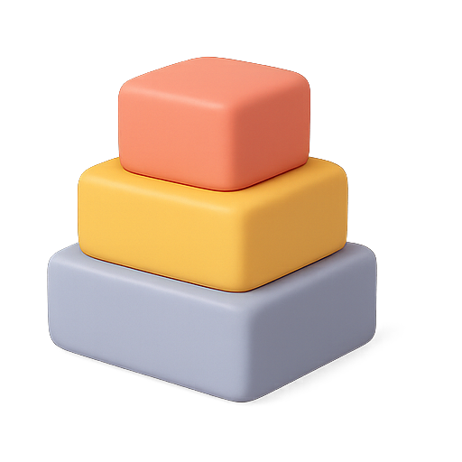 3d, stacking, geometry icon