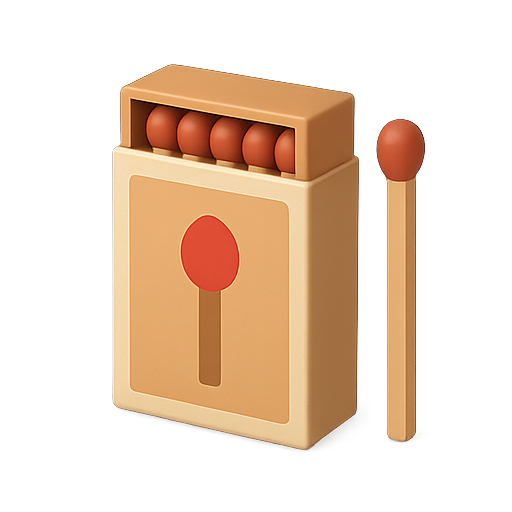 Matchbox, matches, 3d model icon