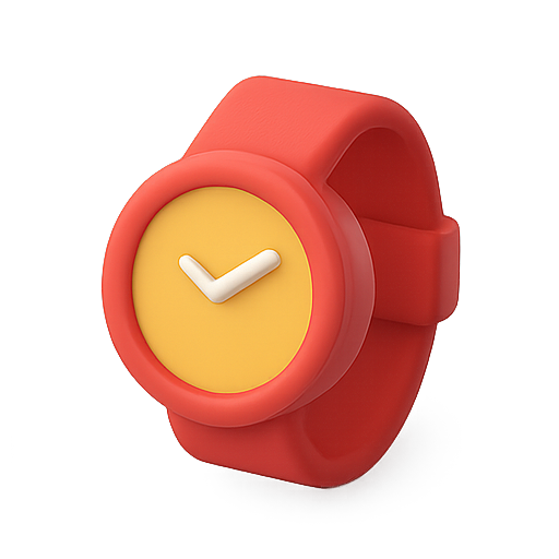 Watch, time, red icon
