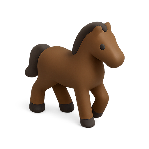 Horse, toy, 3d icon