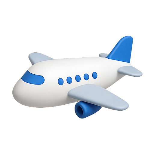 Airplane, toy, 3d model icon