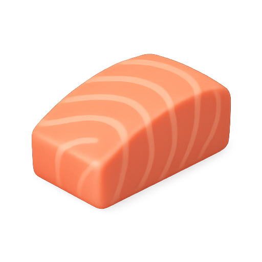 Salmon, 3d, illustration icon