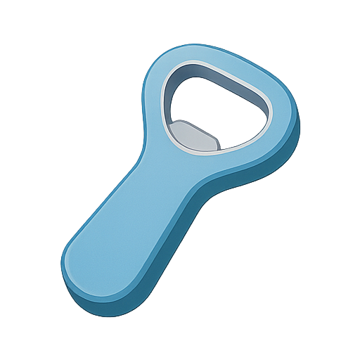 Bottle opener, 3D design, tool icon