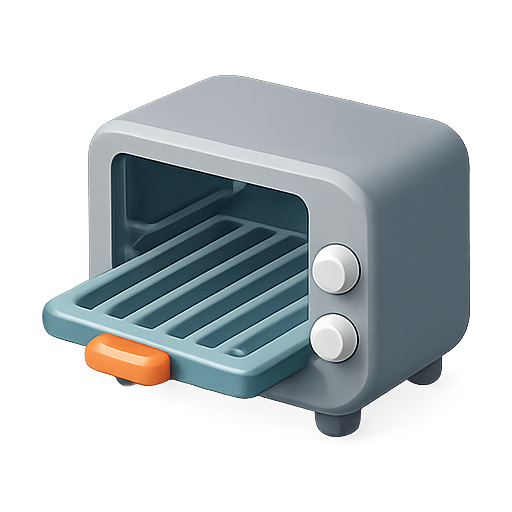 Toaster, kitchen, appliance icon