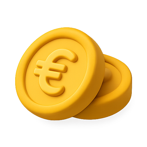 Euro, currency, money icon