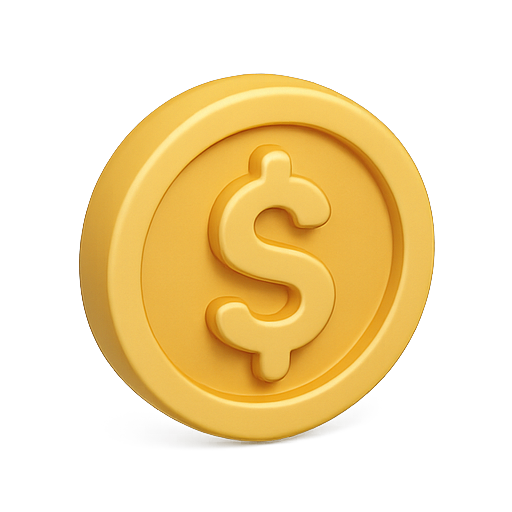 Money, coin, currency icon
