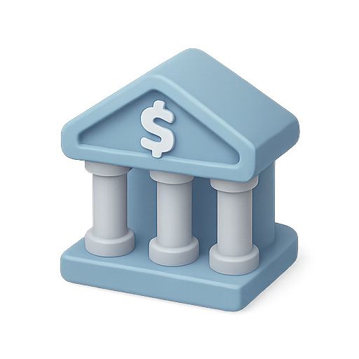 Bank, finance, money icon