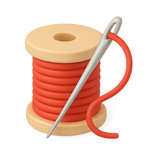 Sewing, thread, needle icon