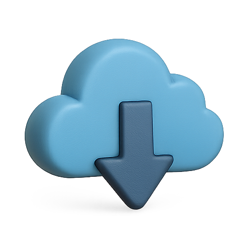 Cloud, download, storage icon