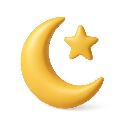 Moon, star, night icon