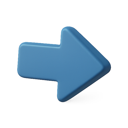 Arrow, 3d, blue icon