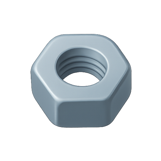 Nut, hardware, 3d icon