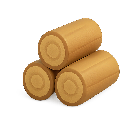 Cylinder, 3D, wood icon