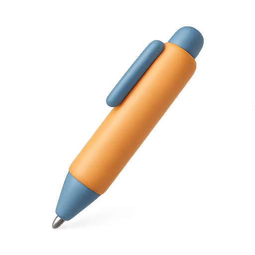 Pen, writing tool, stationery icon