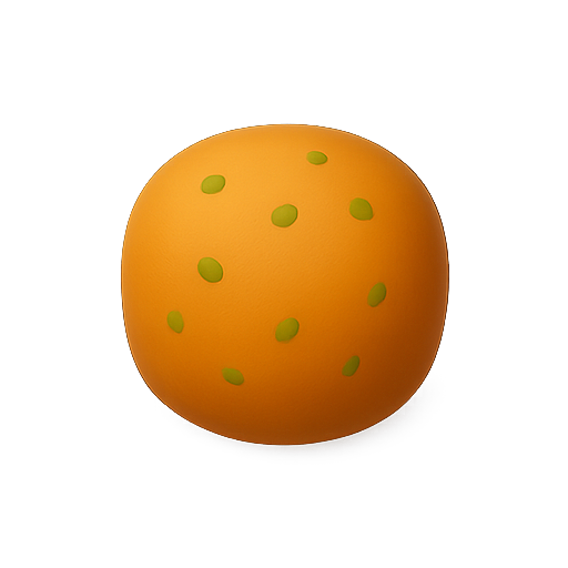 Orange, sphere, 3d icon